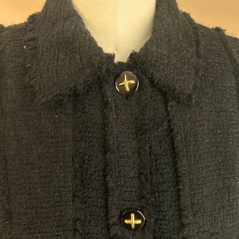 Rebecca Taylor Women's Black Tweed Jacket - Picture 3 of 7